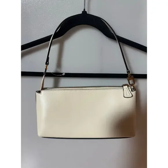 STAUD Kaia Cream Leather Shoulder Bag - - Picture 6 of 9